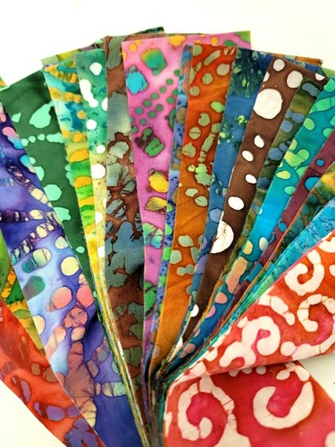 Batik strips one pound bag - batik,