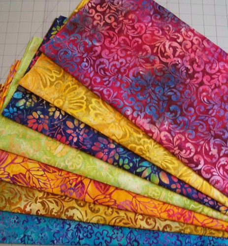 Batik fat quarters - 7, bundle