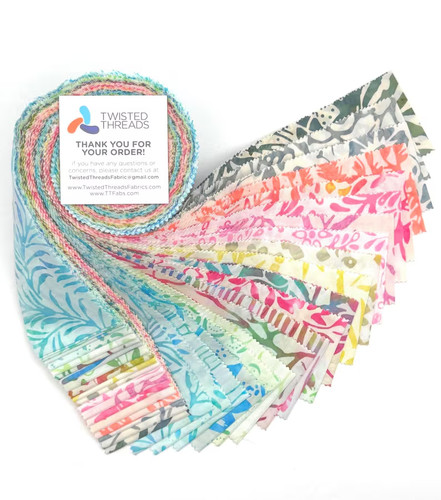 Java batiks white - batiks, pink